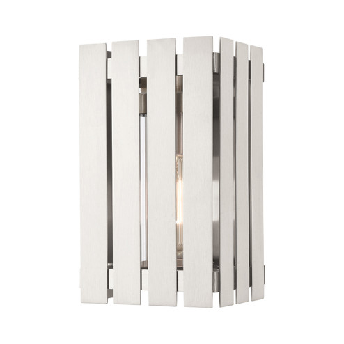 Greenwich One Light Outdoor Wall Lantern in Brushed Nickel (107|2075191) Greenwich One Light Outdoor Wall Lantern in Brushed Nickel (107|2075191)