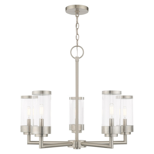 Hillcrest Five Light Outdoor Chandelier in Brushed Nickel (107|2072591)