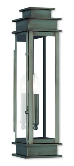 Princeton One Light Outdoor Wall Lantern in Vintage Pewter w/ Polished Chrome Stainless Steel (107|2020729)