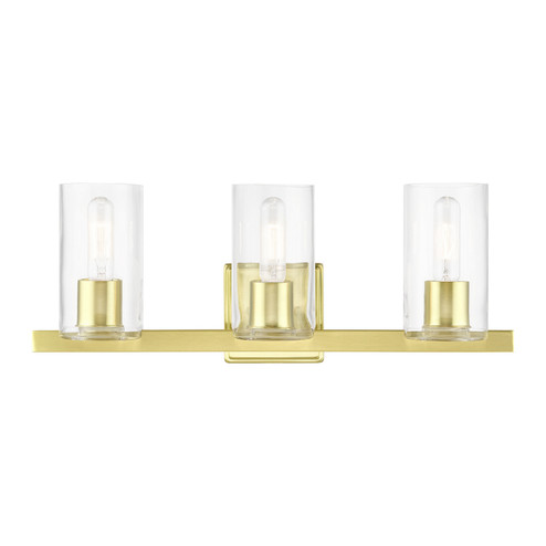 Clarion Three Light Vanity Sconce in Satin Brass (107|1803312)