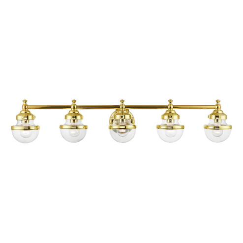 Oldwick Five Light Vanity Sconce in Polished Brass (107|1741502)