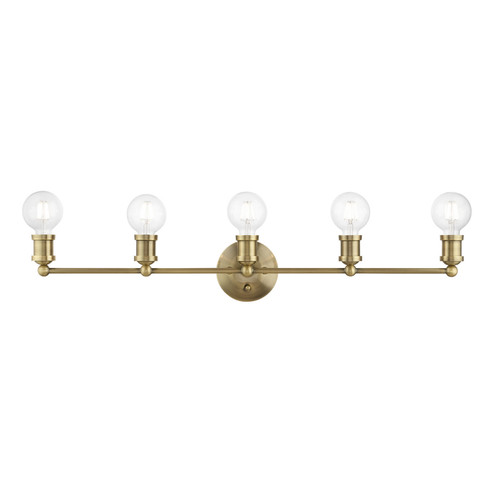 Lansdale Five Light Vanity Sconce in Antique Brass (107|1442501)