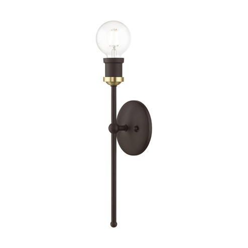 Lansdale One Light Wall Sconce in Bronze w/Antique Brass (107|1442107)