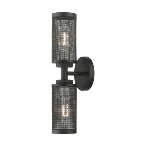Industro Two Light Wall Sconce in Black w/ Brushed Nickels (107|1412204)