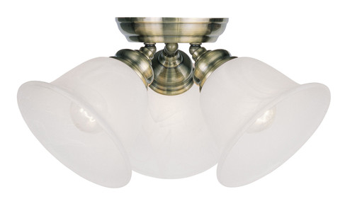 Essex Three Light Ceiling Mount in Antique Brass (107|135801)