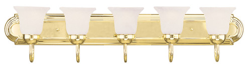 Rivera Five Light Bath Vanity in Polished Brass (107|107502)