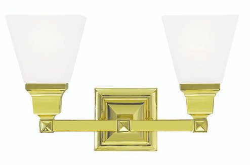 Mission Two Light Bath Vanity in Polished Brass (107|103202)