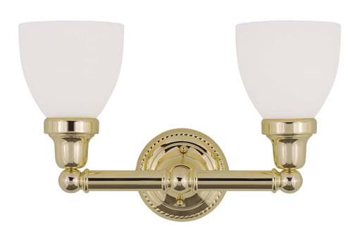 Classic Two Light Bath Vanity in Polished Brass (107|102202)