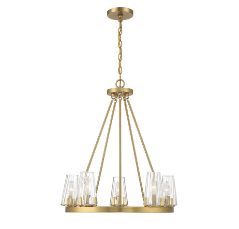 Dimond Five Light Chandelier in Warm Brass (159|V6L123205322)