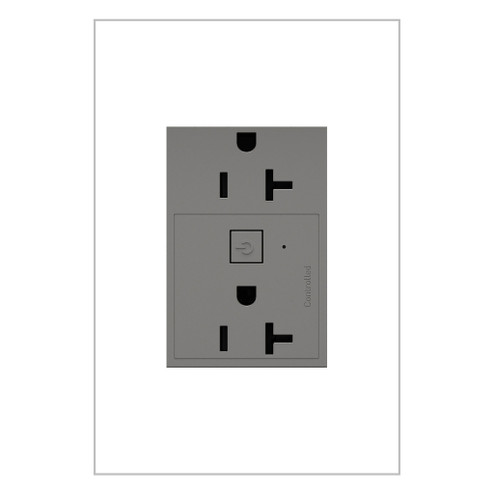 adorne 20A Smart Outlet with Netatmo, Plus-Size in Magnesium (246|WNAR203M1)
