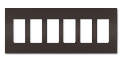 radiant Six-Gang Screwless Wall Plate in Brown (246|RWP266)