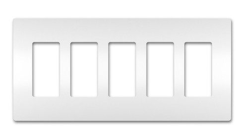 radiant Five-Gang Screwless Wall Plate in White (246|RWP265W)