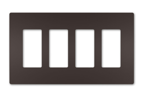 radiant Four-Gang Screwless Wall Plate in Dark Bronze (246|RWP264DB)