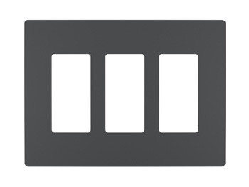 radiant Three-Gang Screwless Wall Plate in Graphite (246|RWP263GCC6)