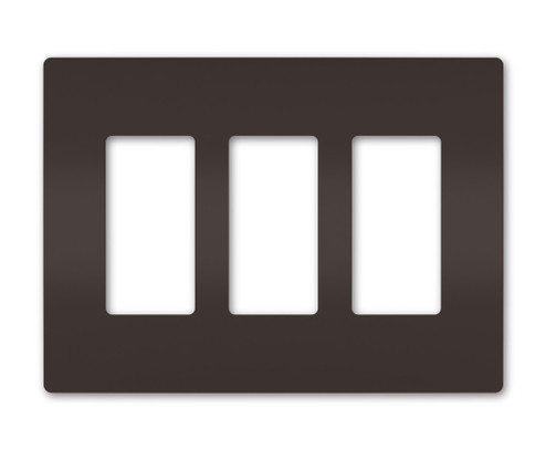 radiant Three-Gang Screwless Wall Plate in Brown (246|RWP263)