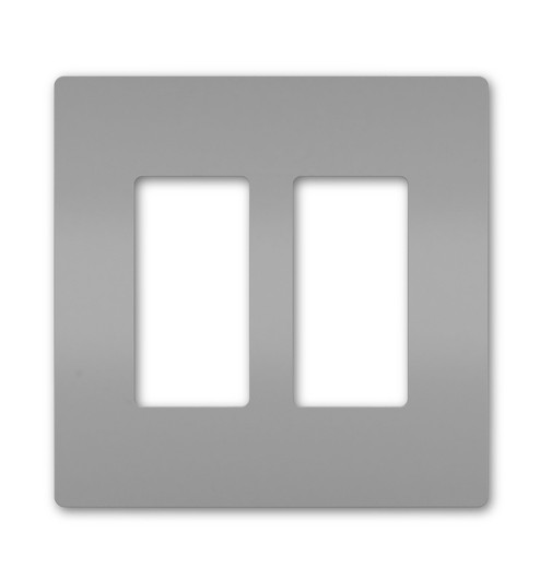 radiant Two-Gang Screwless Wall Plate in Gray (246|RWP262GRY)