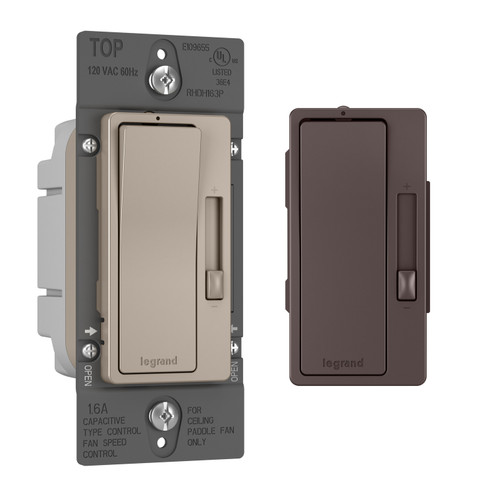 radiant Fan Speed Control Switch and De-Hummer, Single-Pole/3-Way in Bi-Color (246|RHDH163PBCCCV4)