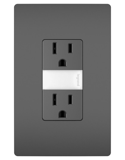 radiant 15A Tamper-Resistant Outlet with Night Light in Black (246|NTL885TRBKCC6)