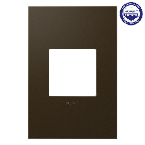 adorne One-Gang Screwless Wall Plate with Microban in Bronze (246|AWP1G2BR6)