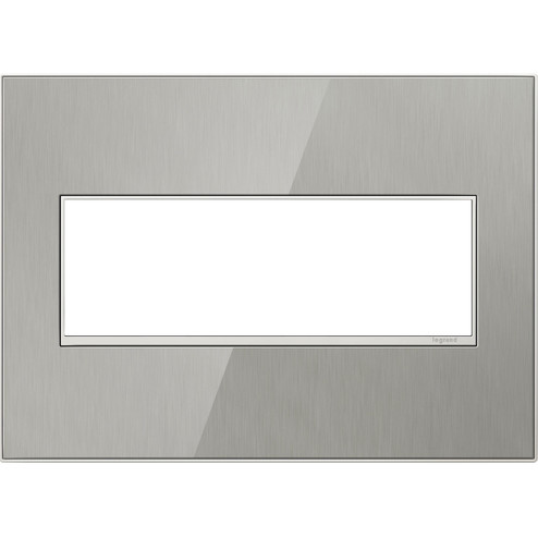 Adorne Gang Wall Plate in Brushed Stainless (246|AWM3GMS4)