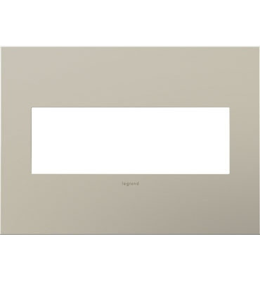 adorne Three-Gang Screwless Wall Plate in Satin Nickel (246|AWC3GSN4)