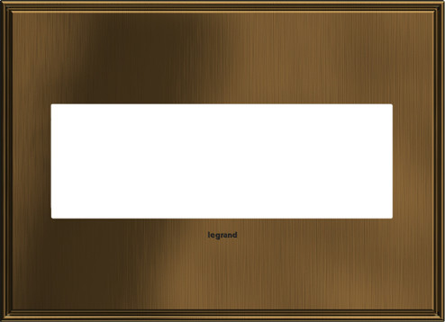 adorne Three-Gang Screwless Wall Plate in Coffee (246|AWC3GCOF4)