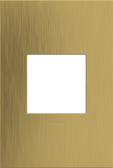 adorne One-Gang Screwless Wall Plate in Brushed Satin Brass (246|AWC1G2BSB4)