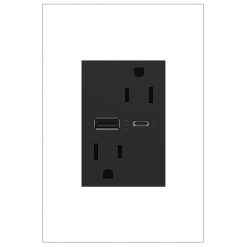 adorne 15A Tamper-Resistant Ultra-Fast USB Type-A/C Outlet in Graphite (246|ARTRUSB156ACG4)
