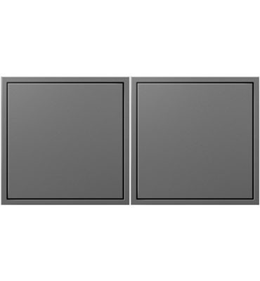 adorne 15A Two-Gang Pop-Out Outlet in Magnesium (246|ARPTR152GM2)