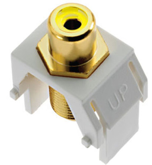 Adorne Composite Video Rca To F-Connector in White (246|ACYRCAFW1)