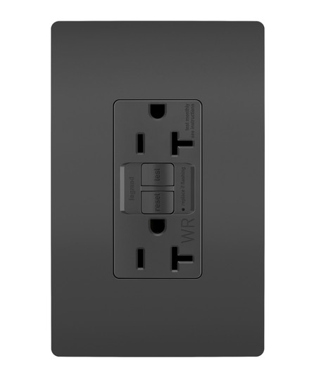 radiant Tamper-Resistant Weather-Resistant 20A Duplex Self-Test GFCI Receptacles with SafeLock Protection in Black (246|2097TRWRBK)