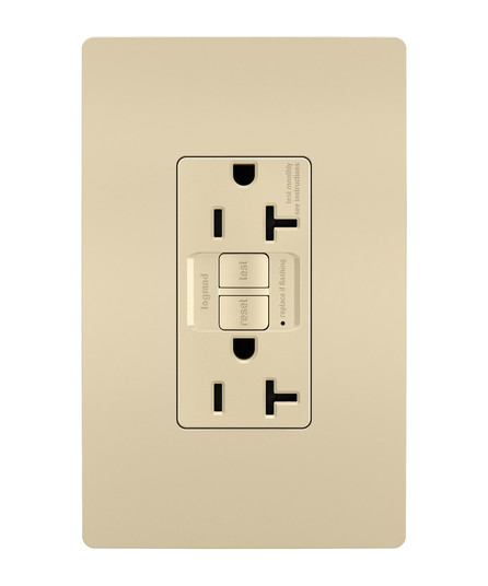 radiant Tamper-Resistant 20A Duplex Self-Test GFCI Receptacle with SafeLock Protection in Ivory (246|2097TRI)