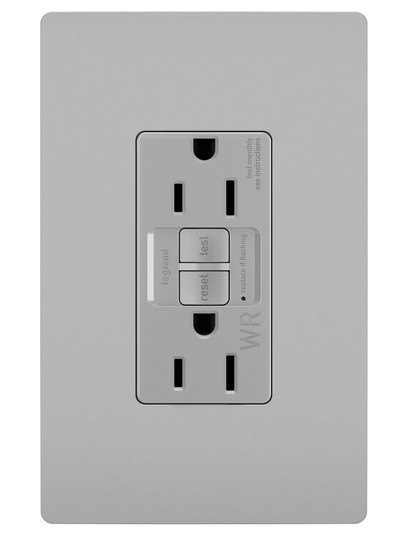 radiant Tamper-Resistant Weather-Resistant 15A Duplex Self-Test GFCI Receptacles with SafeLock Protection in Gray (246|1597TRWRGRY)