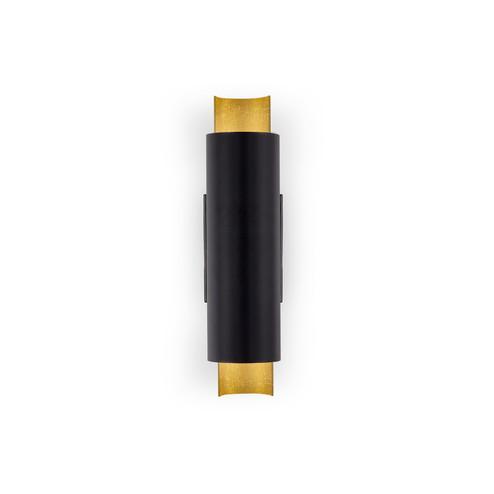 Dela LED Wall Sconce in Black/Gold Leaf (347|WS41216BKGL)