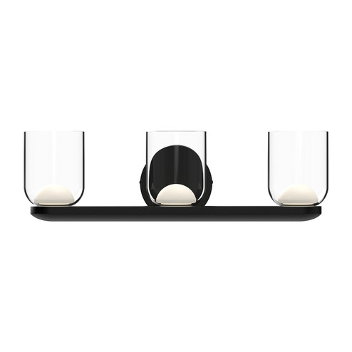 Cedar LED Vanity in Black/Clear (347|VL52520BKCL)