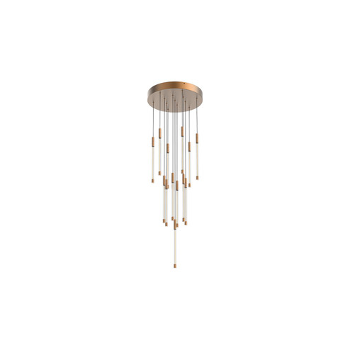 Motif LED Pendant in Brushed Gold (347|MP75113BG)
