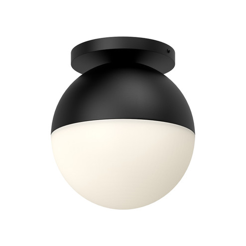 Monae One Light Flush Mount in Black/Opal Glass (347|FM58310BKOP)