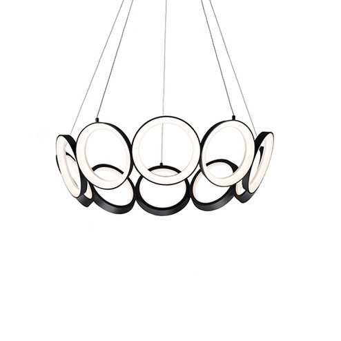 Oros LED Chandelier in Black (347|CH94829BK)