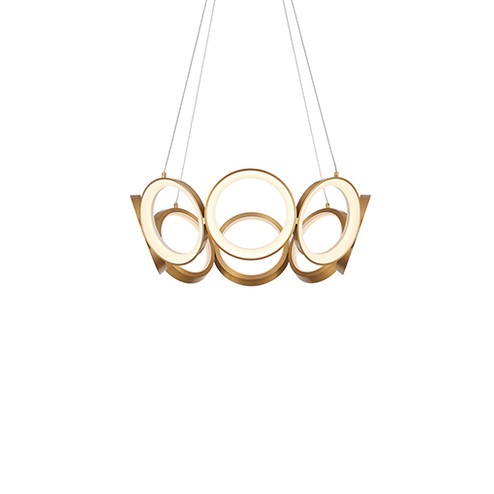 Oros LED Chandelier in Antique Brass (347|CH94824AN)