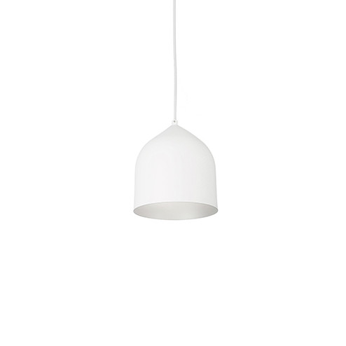 Helena One Light Pendant in White/Silver (347|49108WHSV)