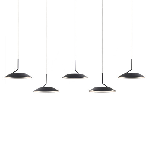 Royyo LED Pendant in Matte Black (240|RYPL5SWMTB)