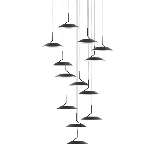 Royyo LED Pendant in Matte Black (240|RYPC13SWMTB)