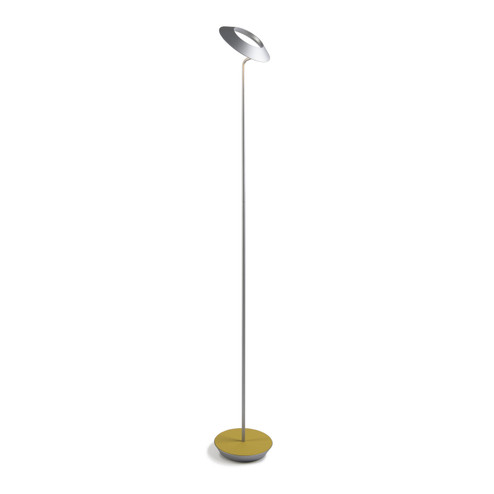Royyo LED Floor Lamp in Silver, honeydew felt (240|RYOSWSILHDFFLR)