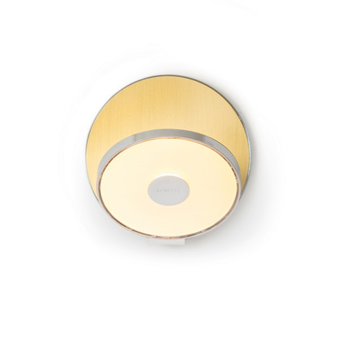 Gravy LED Wall Sconce in Chrome, Brushed Brass (240|GRWSCRMBRSHW)