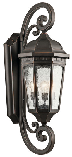 Courtyard Three Light Outdoor Wall Mount in Rubbed Bronze (12|9060RZ)