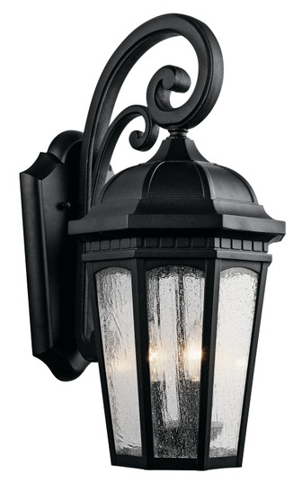 Courtyard Three Light Outdoor Wall Mount in Textured Black (12|9034BKT)