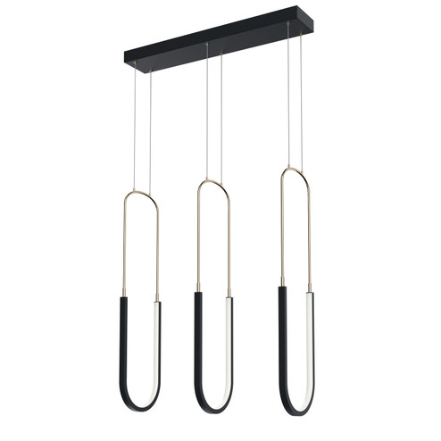 Wayan LED Linear Chandelier in Matte Black (12|84315MBK)