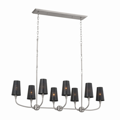 Adeena Eight Light Linear Chandelier in Classic Pewter (12|52510CLP)