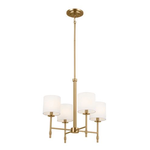 Ali Four Light Chandelier in Brushed Natural Brass (12|52504BNB) Ali Four Light Chandelier in Brushed Natural Brass (12|52504BNB)