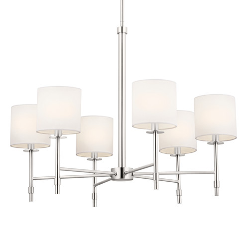 Ali Six Light Chandelier in Polished Nickel (12|52500PN)